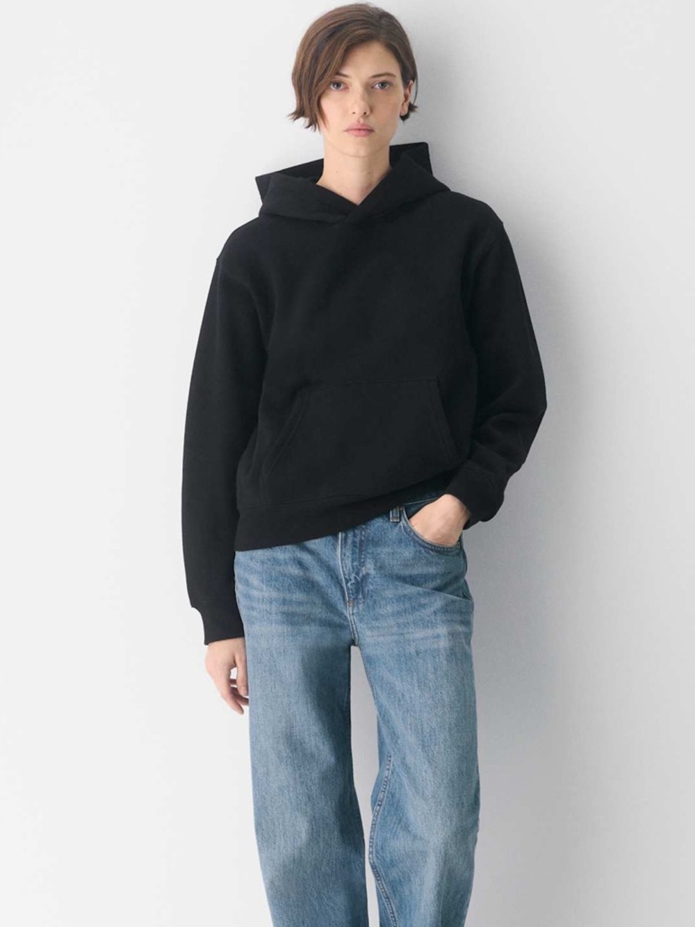 Tna Aritzia Cozy Fleece Perfect Hoodie - Black (L)